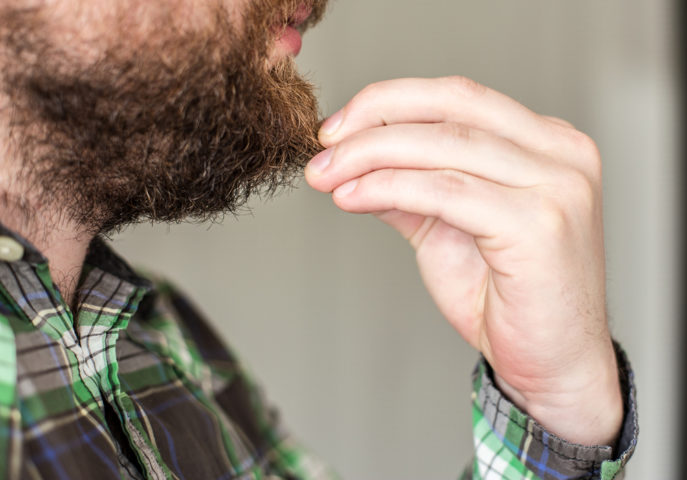 Beards, Hands, Touching